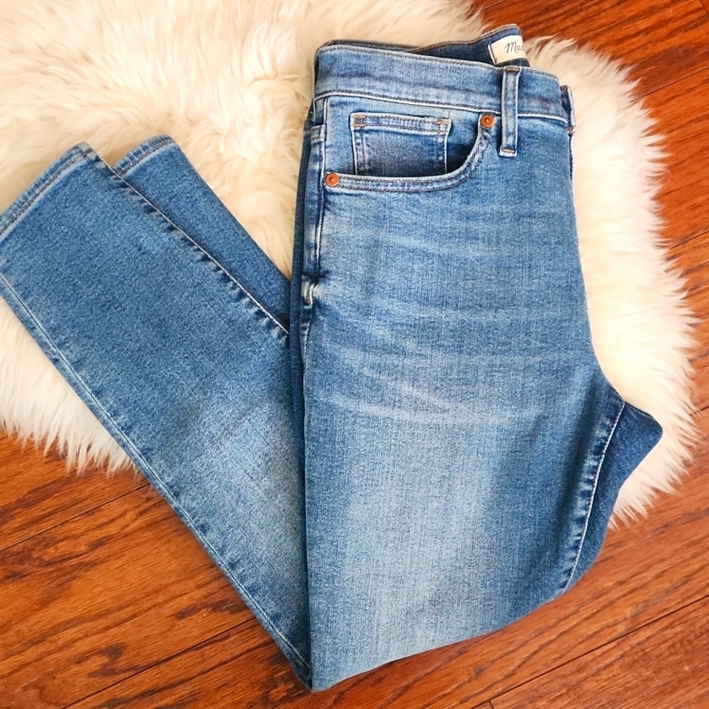 Madewell Mid Rise Button Fly Skinny Crop Jeans